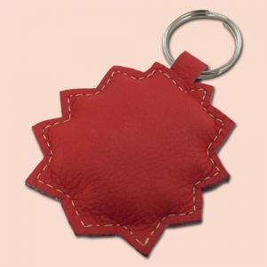 Cute Little Red Lion Animal Leather Keychain