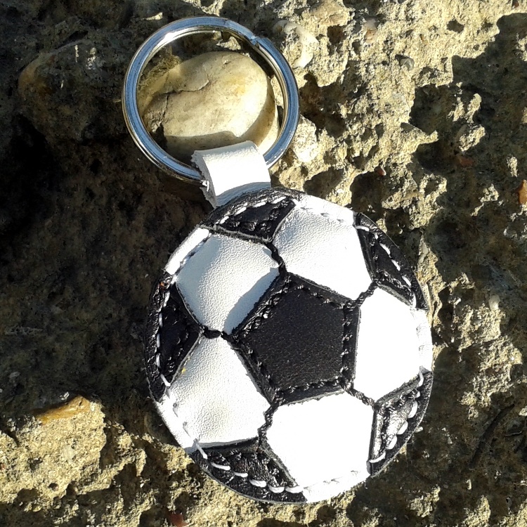 Soccer Ball Keychain - Leather - Football -